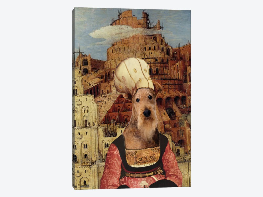 Airedale Terrier The Tower Of Babel by Nobility Dogs 1-piece Canvas Art Print