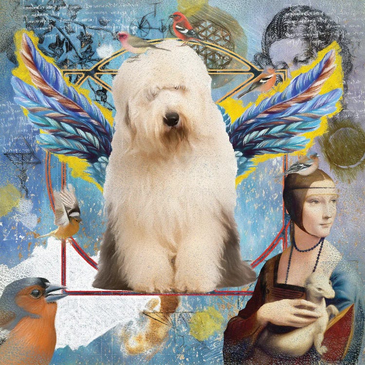 Old English Sheepdog Angel Da Vinci