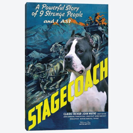American Staffordshire Terrier Stagecoach Canvas Print #NDG1453} by Nobility Dogs Canvas Art