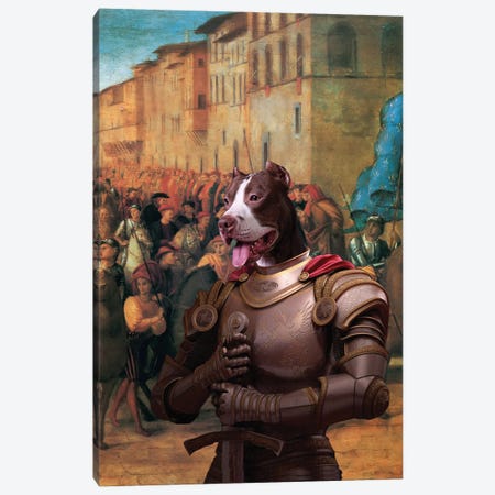 American Staffordshire Terrier Charles Viii At Florence Canvas Print #NDG1455} by Nobility Dogs Canvas Art Print