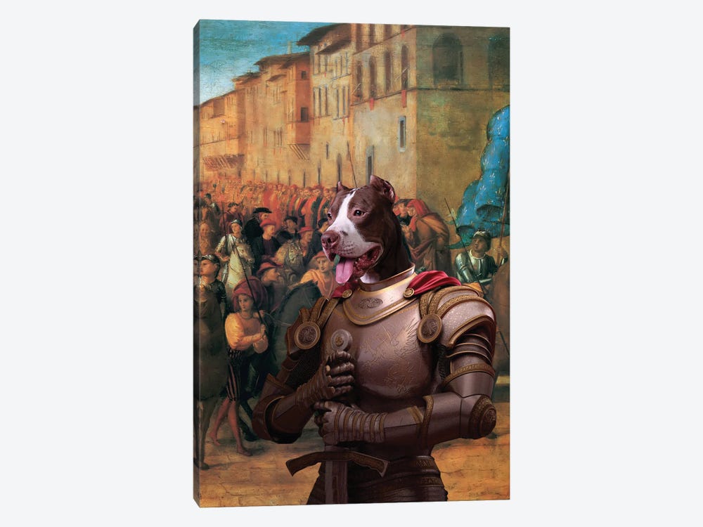 American Staffordshire Terrier Charles Viii At Florence by Nobility Dogs 1-piece Canvas Wall Art