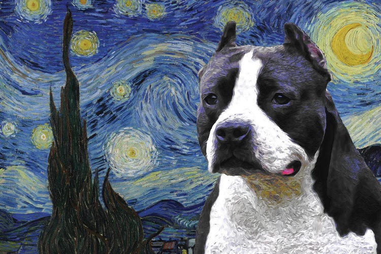 American Staffordshire Terrier The Starry Night