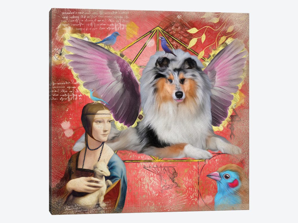 Rough Collie Blue Merle Angel by Nobility Dogs 1-piece Art Print
