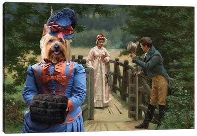Silky Terrier The Gallant Suitor Canvas Art Print