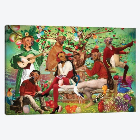 Rhodesian Ridgeback In The Shade Of The Old Apple Tree Canvas Print #NDG1506} by Nobility Dogs Canvas Print