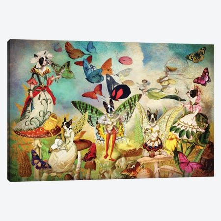 Boston Terrier Fairy Queen Canvas Print #NDG1509} by Nobility Dogs Canvas Wall Art