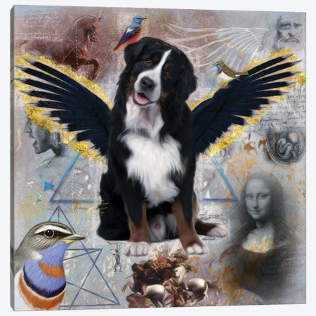 Bernese Mountain Dog Angel Da Vinci Canvas Print #NDG150} by Nobility Dogs Canvas Artwork