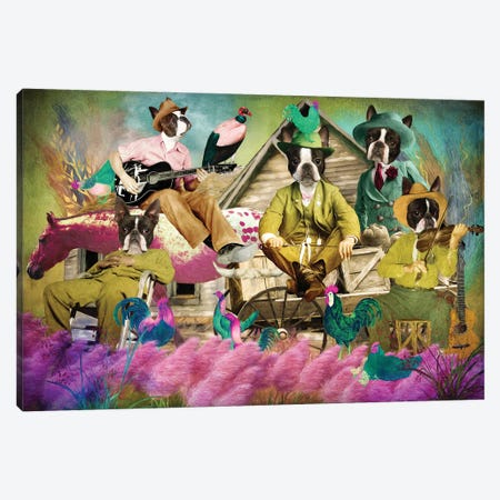 Boston Terrier Oh My Darling Clementine Canvas Print #NDG1510} by Nobility Dogs Canvas Art Print