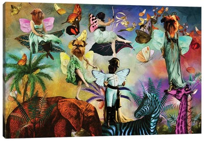 Brussels Griffon Jungle Vibes Canvas Art Print