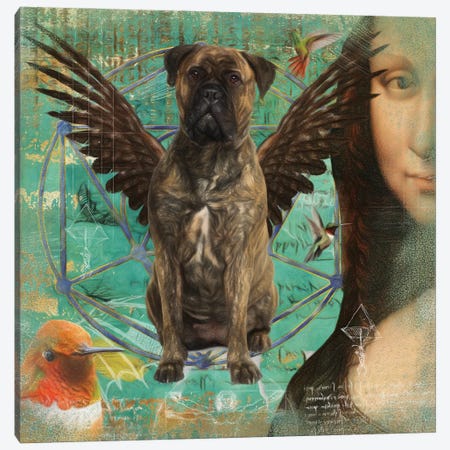 Brindle Bullmastiff Angel Da Vinci Canvas Print #NDG151} by Nobility Dogs Canvas Artwork