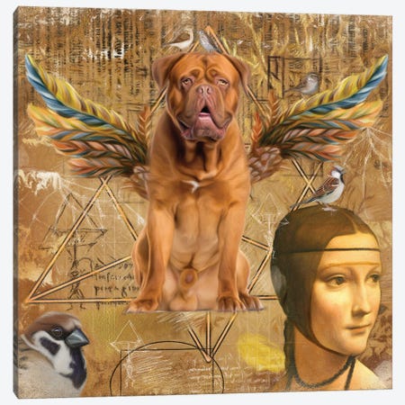 Dogue De Bordeaux Angel Da Vinci Canvas Print #NDG154} by Nobility Dogs Canvas Print