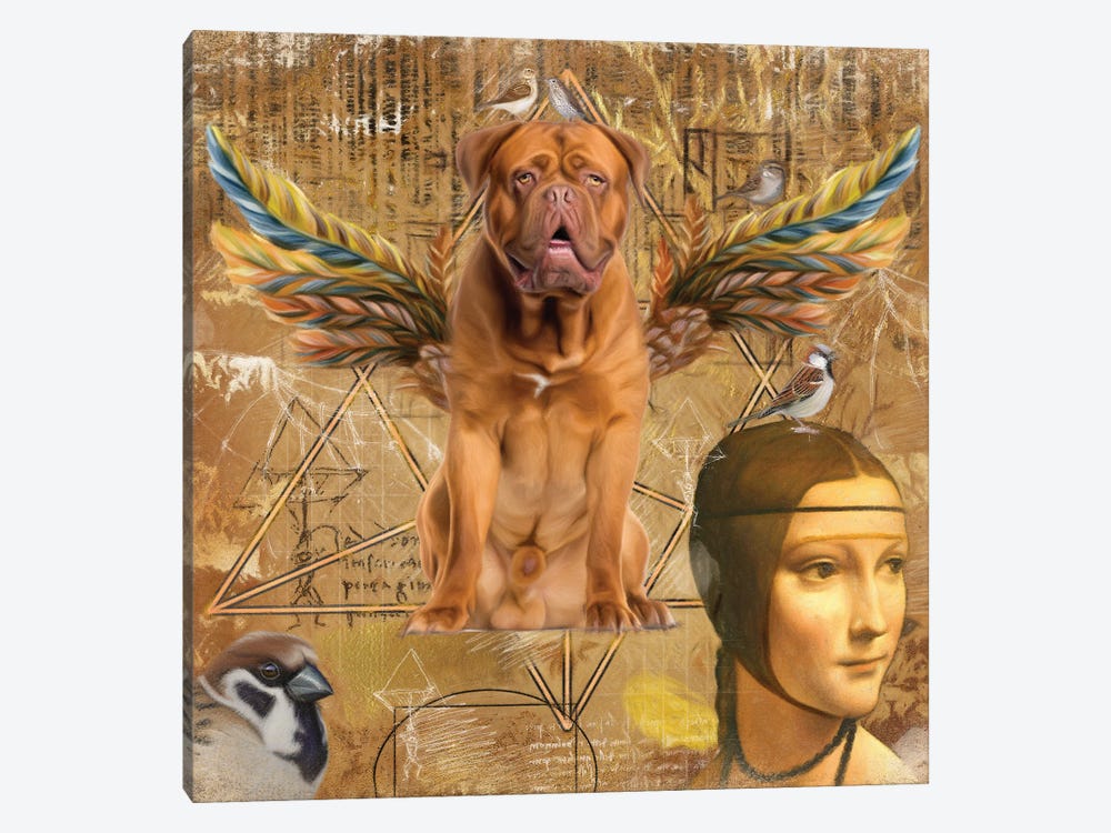 Dogue De Bordeaux Angel Da Vinci by Nobility Dogs 1-piece Canvas Wall Art
