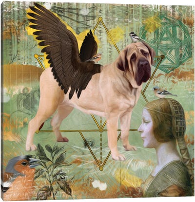 English Mastiff Angel Da Vinci Canvas Art Print