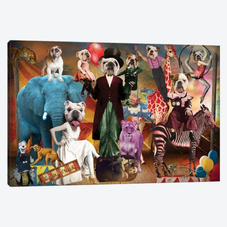 English Bulldog American Horror Story Canvas Print #NDG1577} by Nobility Dogs Canvas Wall Art