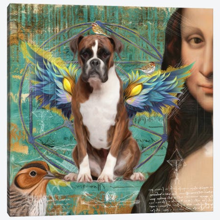 Brindle Boxer Dog Angel Canvas Print #NDG157} by Nobility Dogs Canvas Print
