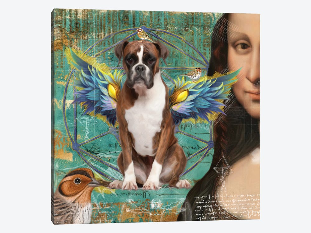 Brindle Boxer Dog Angel by Nobility Dogs 1-piece Art Print