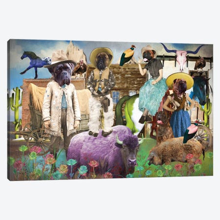 Bullmastiff Take Me Home, Country Roads Canvas Print #NDG1582} by Nobility Dogs Canvas Artwork