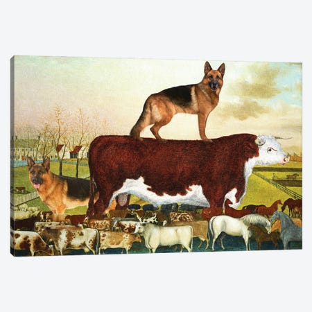 German Shepherd The Cornell Farm Canvas Print #NDG1586} by Nobility Dogs Canvas Print