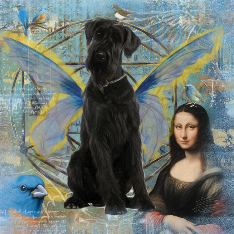 Black Schnauzer Angel Da Vinci