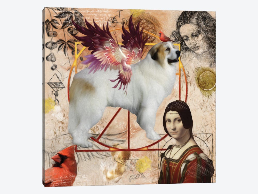 Great Pyrenees Angel Da Vinci by Nobility Dogs 1-piece Canvas Print