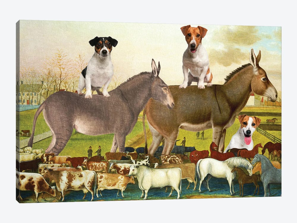 Jack Russell Terrier The Cornell Farm by Nobility Dogs 1-piece Canvas Art Print