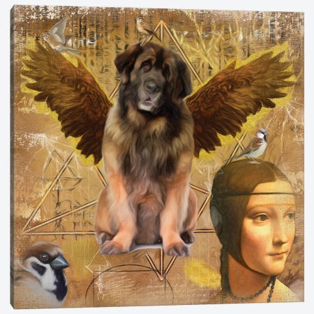 Leonberger Angel Da Vinci Canvas Print #NDG160} by Nobility Dogs Canvas Print