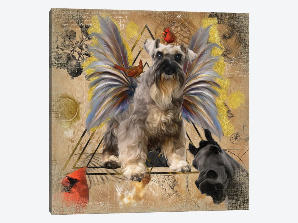 Schnauzer Angel Da Vinci by Nobility Dogs 1-piece Canvas Print