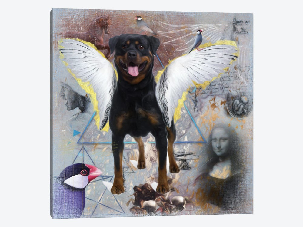 Rottweiler Angel Da Vinci by Nobility Dogs 1-piece Canvas Print