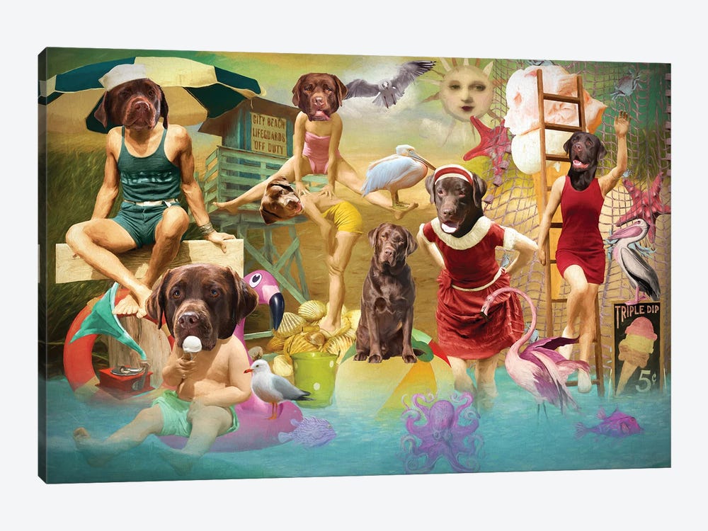 Labrador Retriever Summertime by Nobility Dogs 1-piece Canvas Art