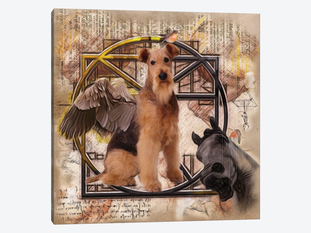 Airedale Terrier Angel by Nobility Dogs 1-piece Art Print