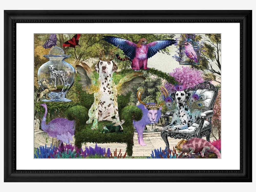 Dog in Purple Flowers From Wizardi - Diamond Painting - Kits - Casa Cenina