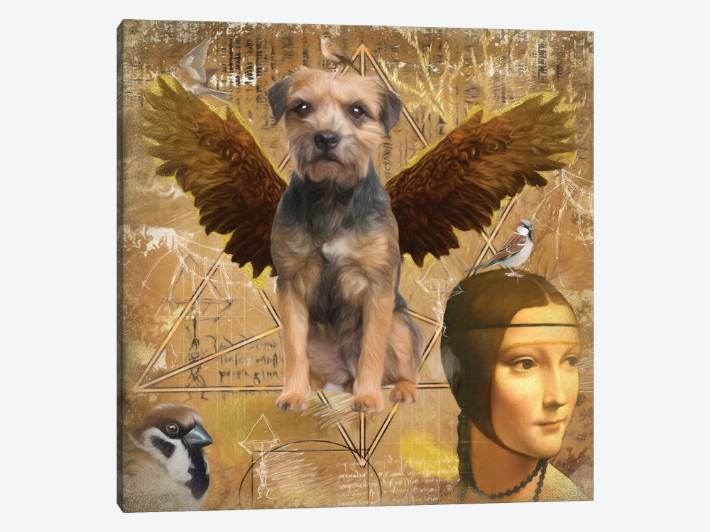 Border Terrier Angel Da Vinci by Nobility Dogs 1-piece Canvas Artwork