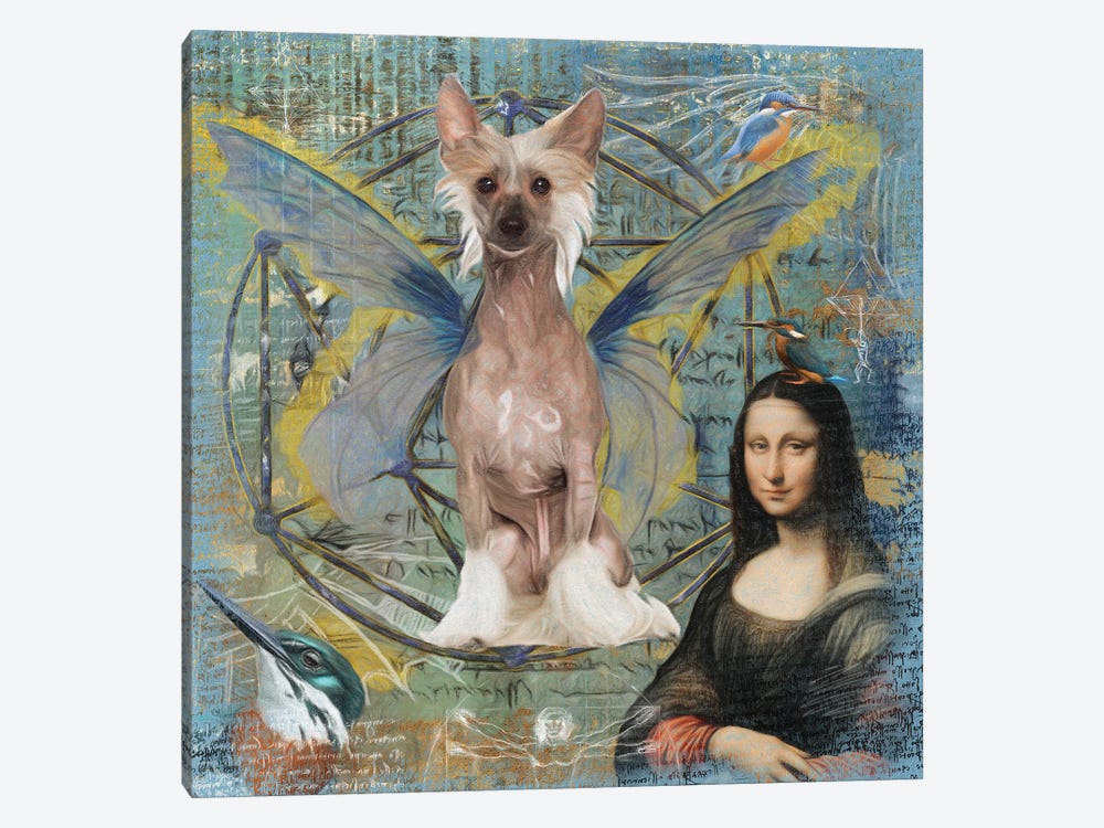 Chinese Crested Dog Angel by Nobility Dogs 1-piece Canvas Art Print