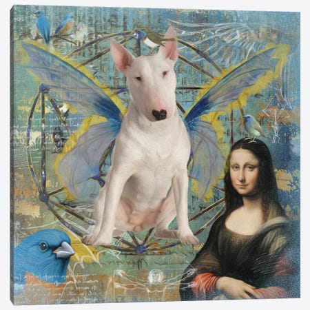 Bull Terrier Angel Da Vinci Canvas Print #NDG170} by Nobility Dogs Canvas Art