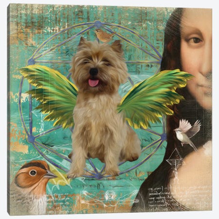 Cairn Terrier Angel Da Vinci Canvas Print #NDG171} by Nobility Dogs Canvas Artwork