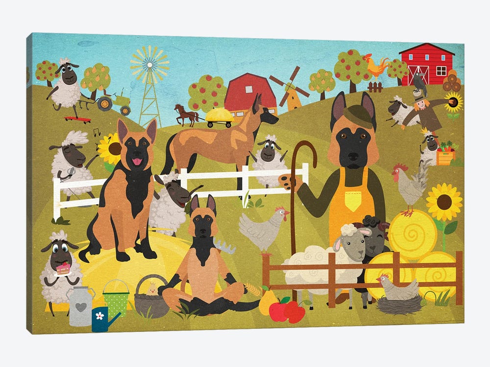 Belgian Malinois Farm Life by Nobility Dogs 1-piece Art Print