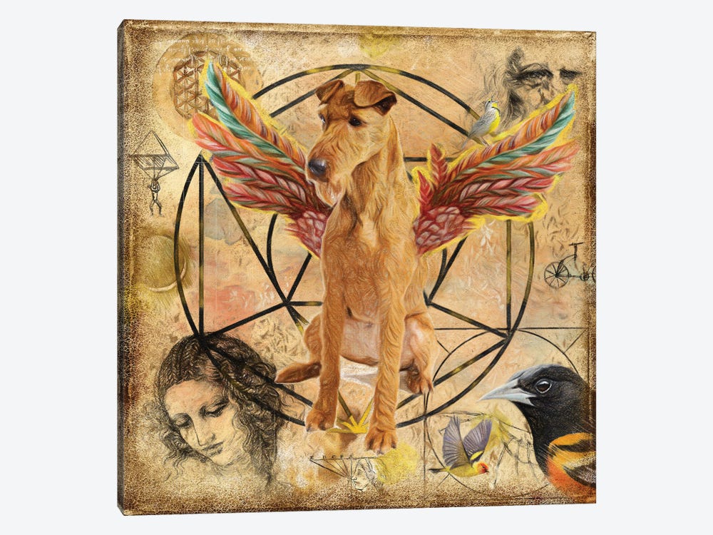 Irish Terrier Angel Da Vinci by Nobility Dogs 1-piece Canvas Wall Art