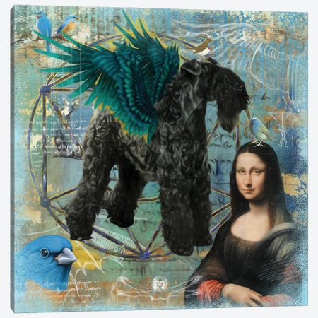 Kerry Blue Terrier Angel Da Vinci Canvas Print #NDG173} by Nobility Dogs Canvas Art