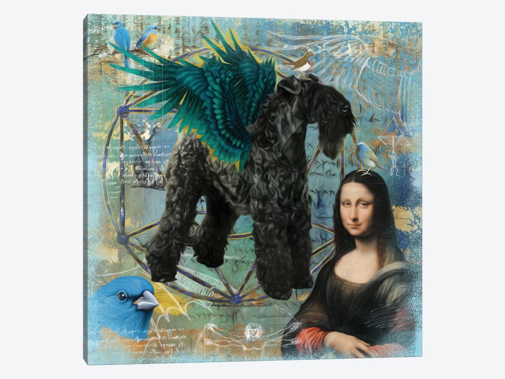 Kerry Blue Terrier Angel Da Vinci by Nobility Dogs 1-piece Canvas Print