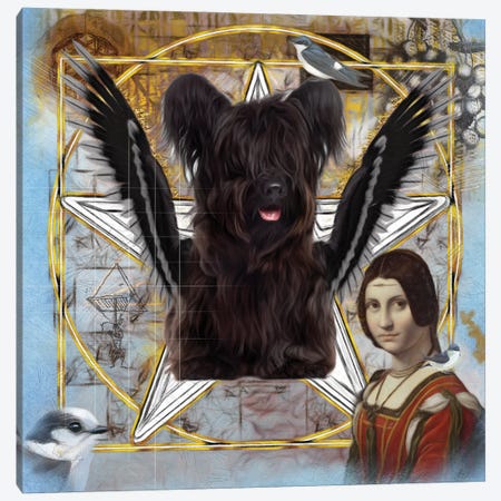Skye Terrier Angel Da Vinci Canvas Print #NDG175} by Nobility Dogs Canvas Art Print