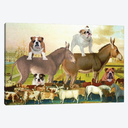English Bulldog The Cornell Farm Canvas Print #NDG1765} by Nobility Dogs Canvas Art Print