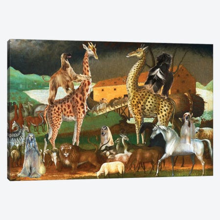 Afghan Hound Noah's Ark Canvas Print #NDG1769} by Nobility Dogs Canvas Wall Art