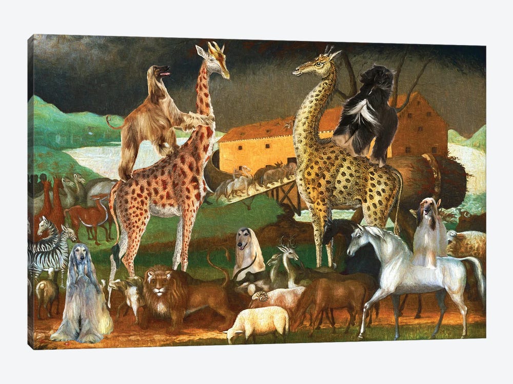 Afghan Hound Noah's Ark by Nobility Dogs 1-piece Canvas Print