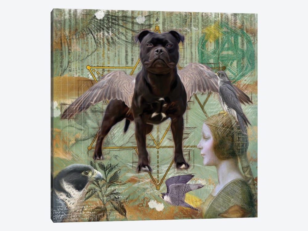 Staffordshire Bull Terrier Angel by Nobility Dogs 1-piece Canvas Wall Art