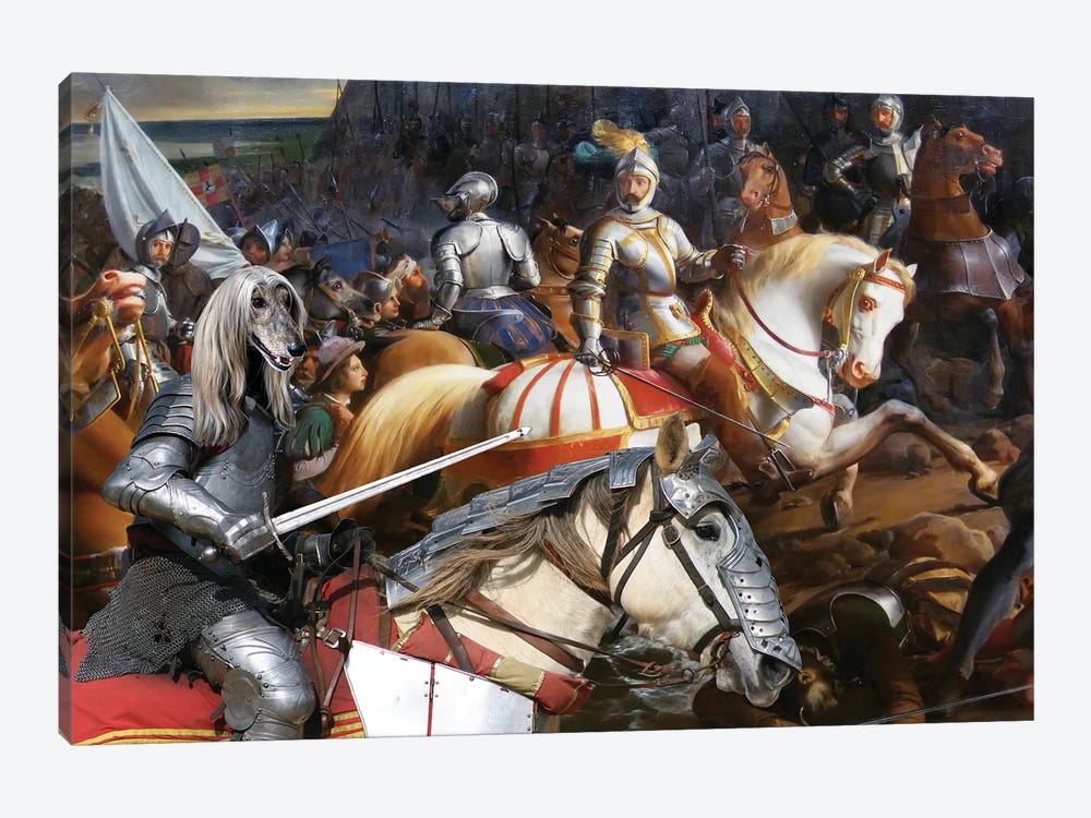Afghan Hound The Swords And Brave by Nobility Dogs 1-piece Canvas Print