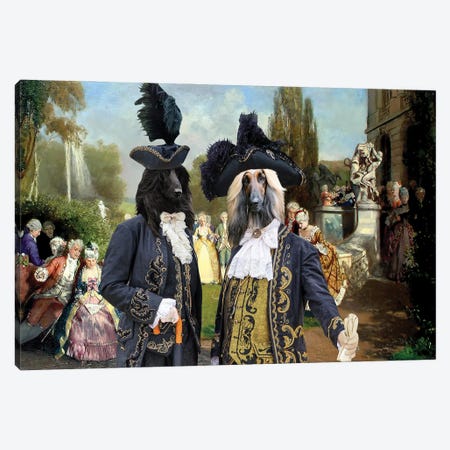 Afghan Hound The Garden Royal Party Canvas Print #NDG1773} by Nobility Dogs Art Print