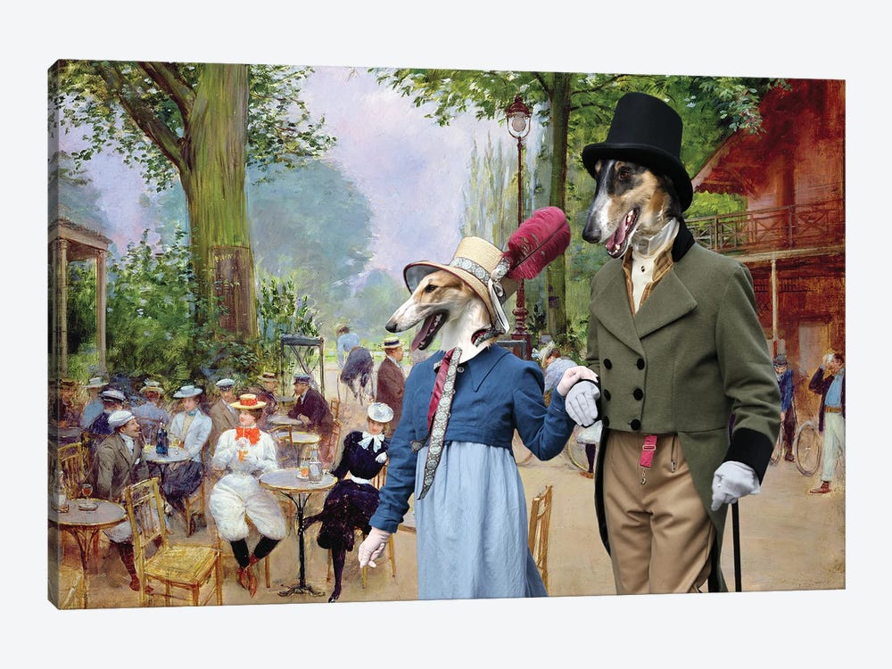 Borzoi A Summer Day by Nobility Dogs 1-piece Canvas Print
