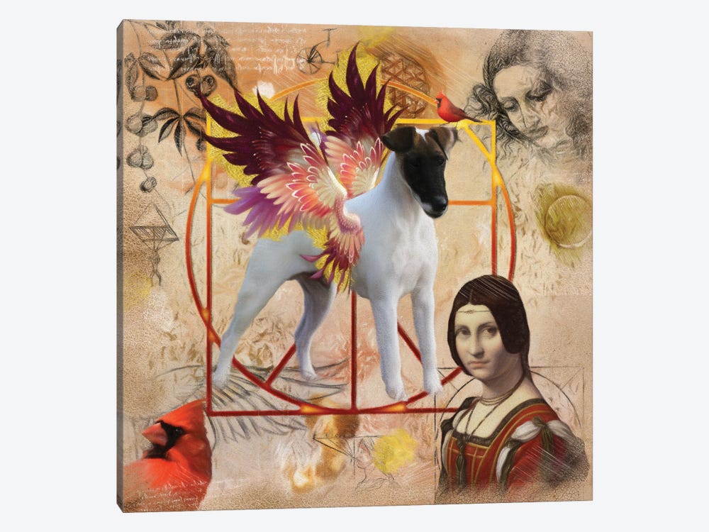 Smooth Fox Terrier Angel Da Vinci by Nobility Dogs 1-piece Canvas Print