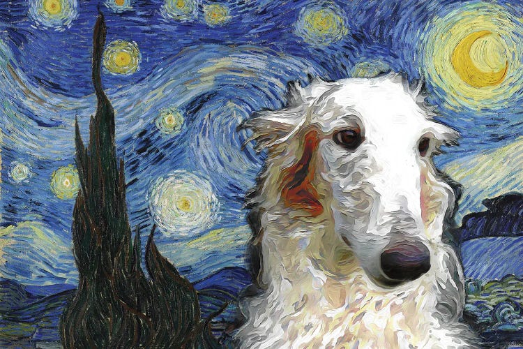 Borzoi The Starry Night