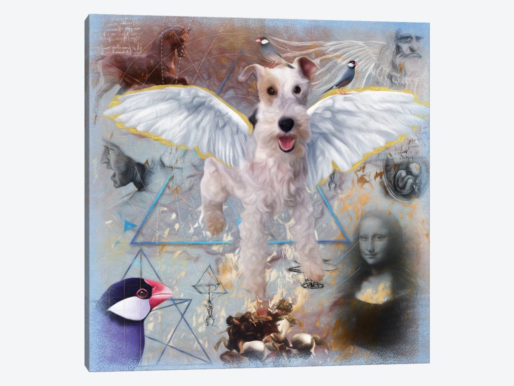 Wire Fox Terrier Angel Da Vinci by Nobility Dogs 1-piece Canvas Wall Art